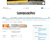 Tablet Screenshot of handelsregister.schwaebische-post.de
