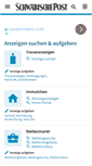 Mobile Screenshot of anzeigen.schwaebische-post.de