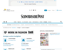 Tablet Screenshot of anzeigen.schwaebische-post.de